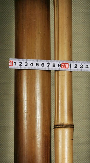 Половинка ствола бамбука обожженная 20-30 мм L=2.8-3м
