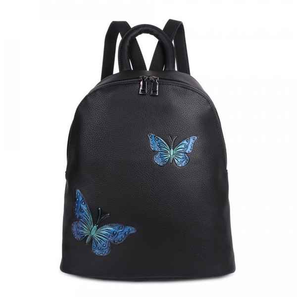 Рюкзак OrsOro DS-854 Черный с синими бабочками