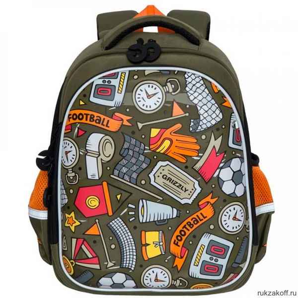 Рюкзак школьный Grizzly RAz-087-7 Хаки
