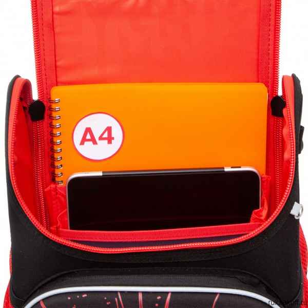 Рюкзак школьный GRIZZLY RAl-295-1 черный - красный