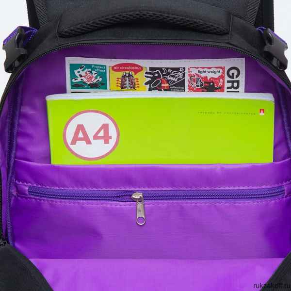 Рюкзак школьный с мешком GRIZZLY RG-269-1 черный
