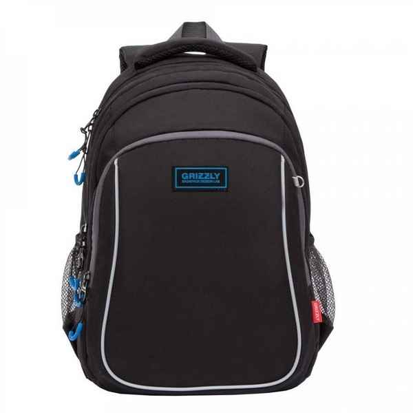 Рюкзак школьный Grizzly RB-052-1 Чёрный/Синий