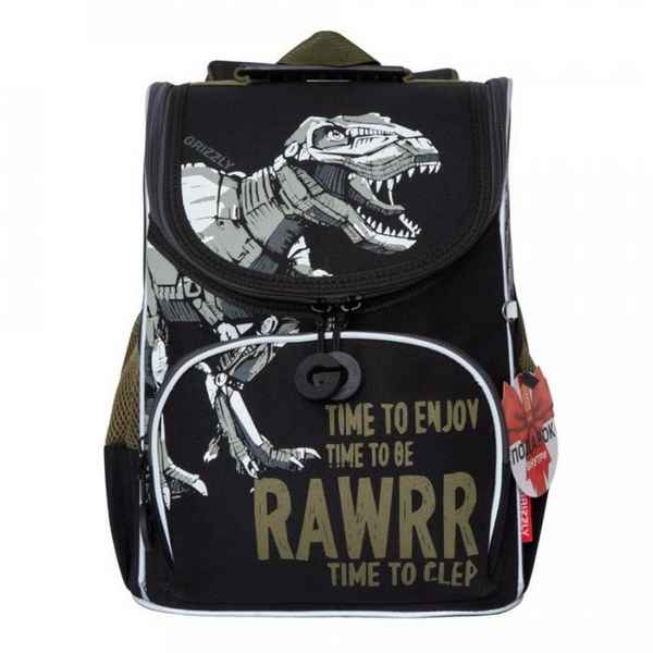 Рюкзак школьный с мешком Grizzly RA-972-4 Чёрный