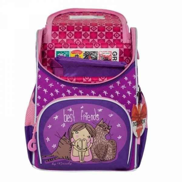 Рюкзак школьный с мешком Grizzly RA-973-4 Аметист/Фиолетовый