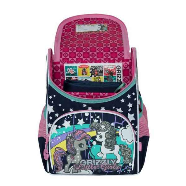 Рюкзак школьный с мешком Grizzly RA-973-5 Тёмно-синий