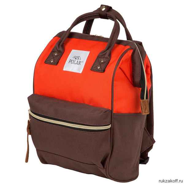 Рюкзак-сумка Polar 17198 коричневый/кирпичный