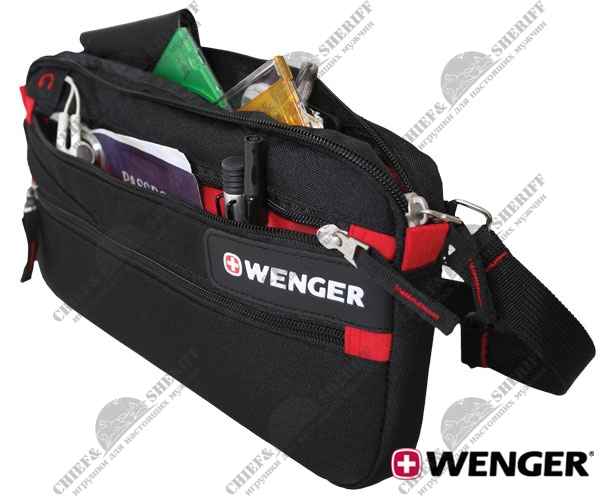 Сумка поясная Wenger "Waist Bag" (черн/красный)