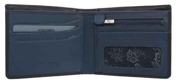 Бумажник Visconti VSL33 Black/Steel Blue