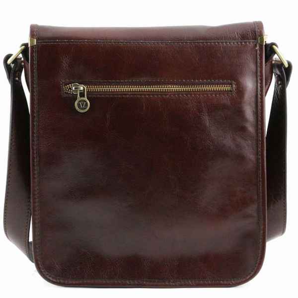 Кожаная сумка Tuscany Leather MESSENGER (2 отделения) Черный