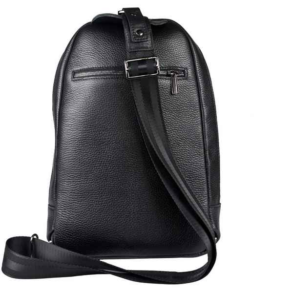 Однолямочный кожаный рюкзак Carlo Gattini Mottola black