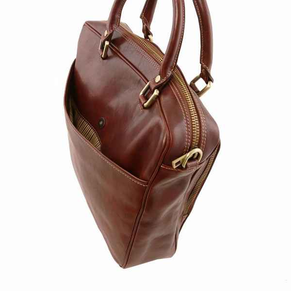Портфель Tuscany Leather PISA Темно-коричневый