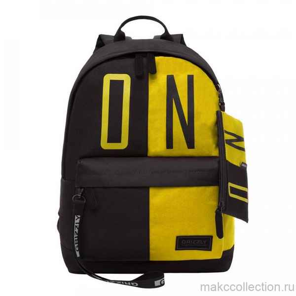 Рюкзак Grizzly RQL-117-2 черный - желтый