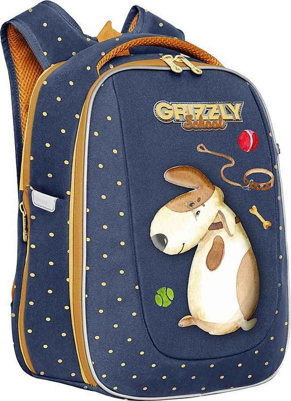 Рюкзак школьный Grizzly RAf-192-6 синий