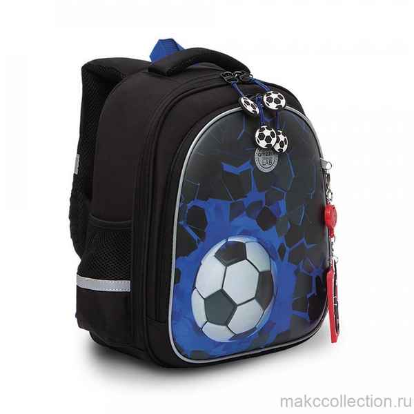 Рюкзак школьный Grizzly RAz-187-1 черный - синий