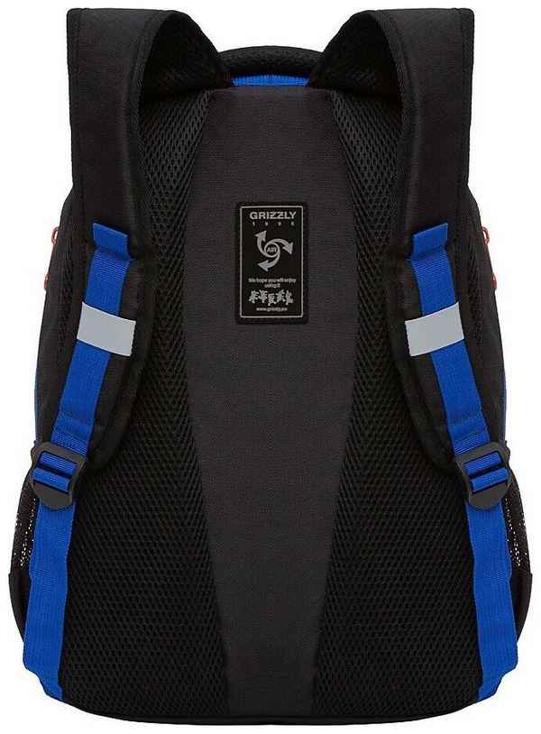 Рюкзак школьный Grizzly RB-154-2 черный - синий