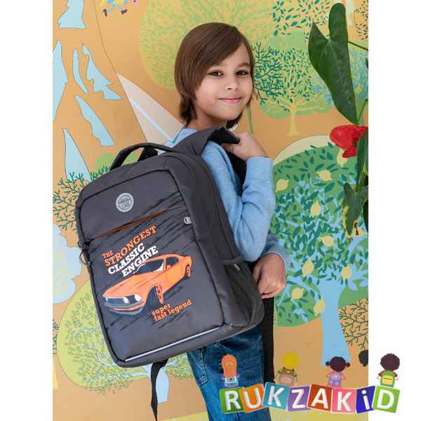 Рюкзак школьный GRIZZLY RB-256-3 серый