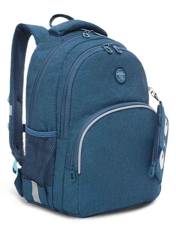 Рюкзак школьный Grizzly RG-160-11 джинсовый