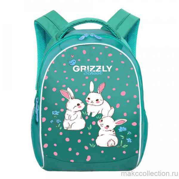 Рюкзак школьный Grizzly RG-168-4 зеленый