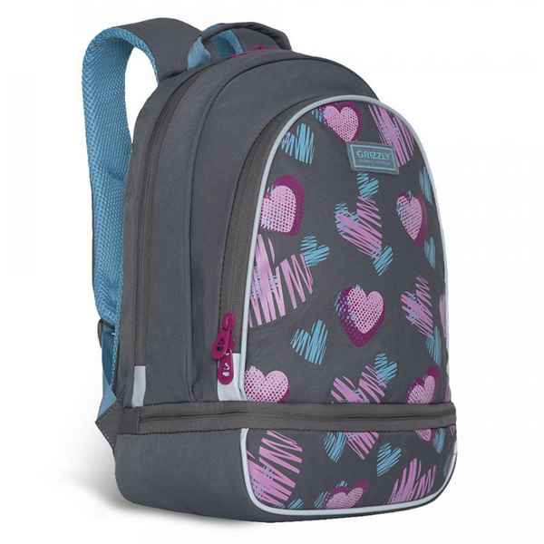 Рюкзак школьный Grizzly RG-169-2 серый