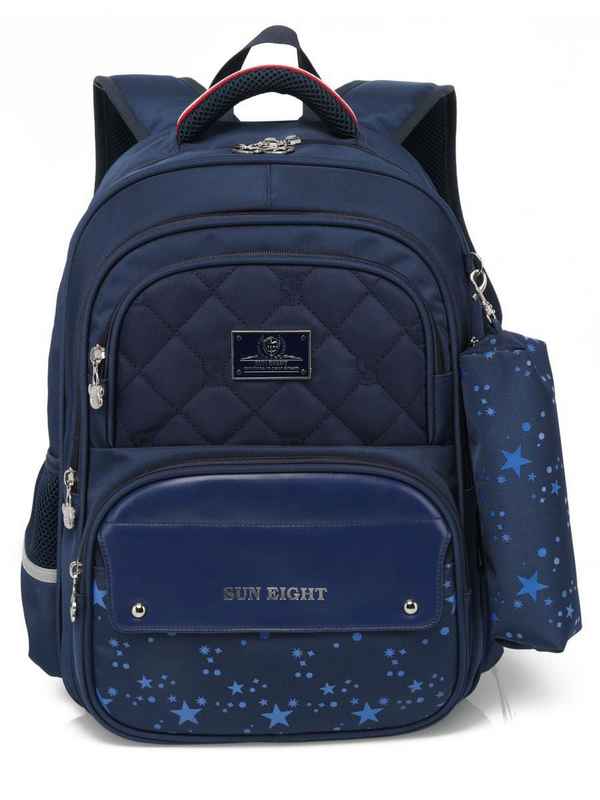 Рюкзак школьный в комплекте с пеналом Sun eight SE-2701 Тёмно-синий