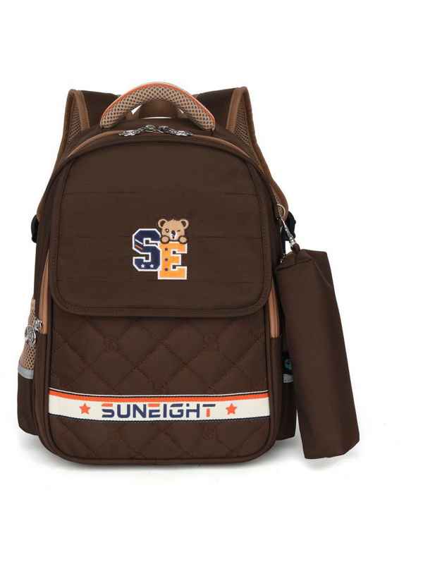 Рюкзак школьный в комплекте с пеналом Sun eight SE-2748 Коричневый