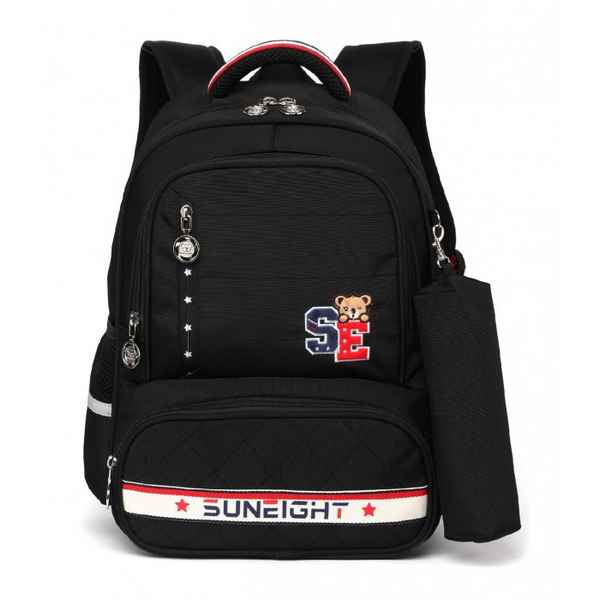Рюкзак школьный в комплекте с пеналом Sun eight SE-2749 Чёрный