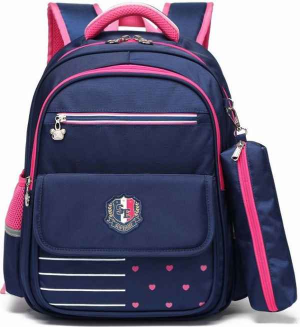 Рюкзак школьный в комплекте с пеналом Sun eight SE-2789 Тёмно-синий