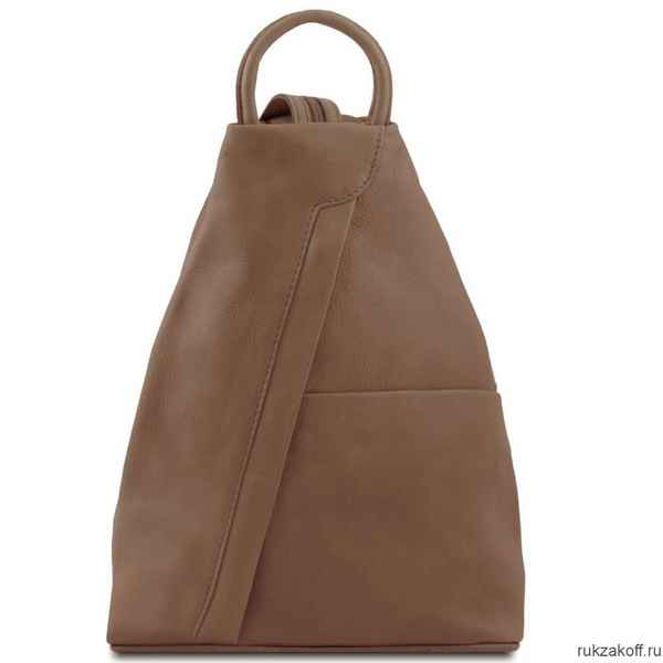 Женский рюкзак Tuscany Leather SHANGHAI Темный серо-коричневый