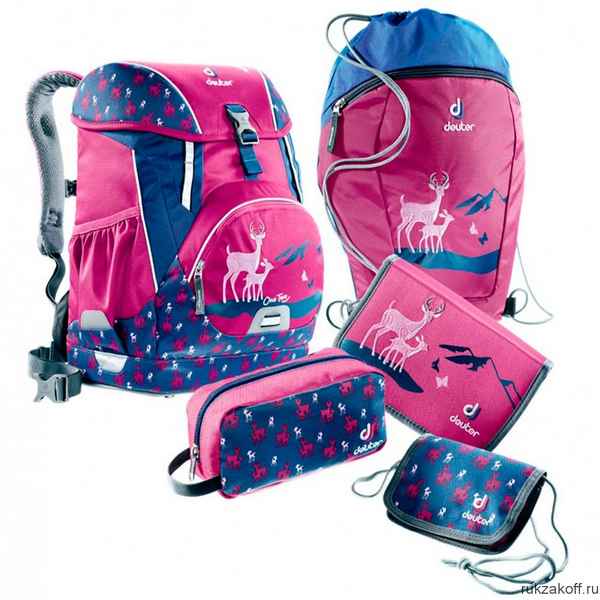 Рюкзак школьный Deuter OneTwo с наполнением Пурпурный олень