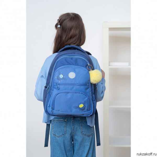 Рюкзак школьный GRIZZLY RG-262-1 синий - гoлyбой