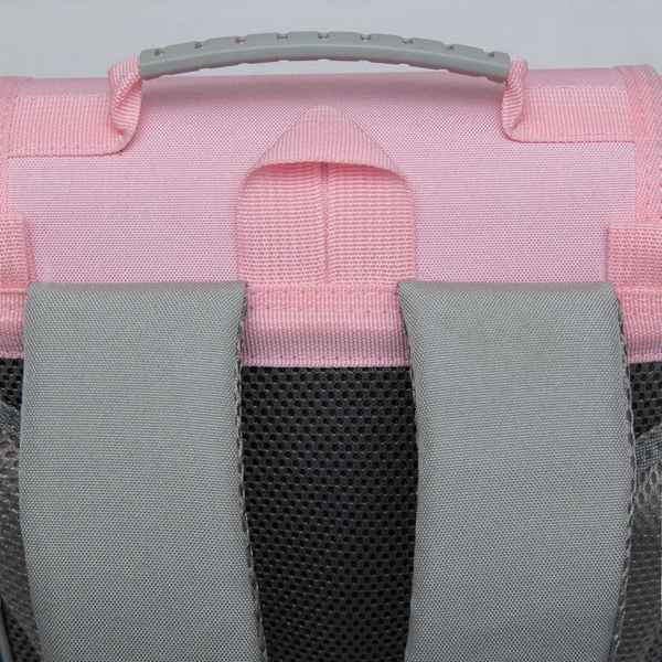 Рюкзак школьный с мешком GRIZZLY RAm-284-3 серый - розовый